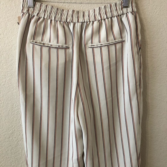 Anthropologie the Essential Pull-On Trouser in White & Red Blue Stripes - Small - Picture 5 of 10